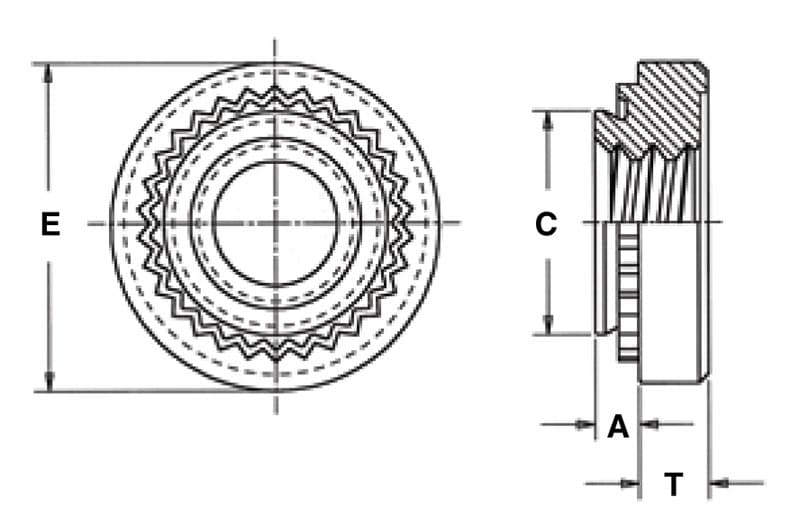 SL-M8-1ZI Nut for Sheet Metal